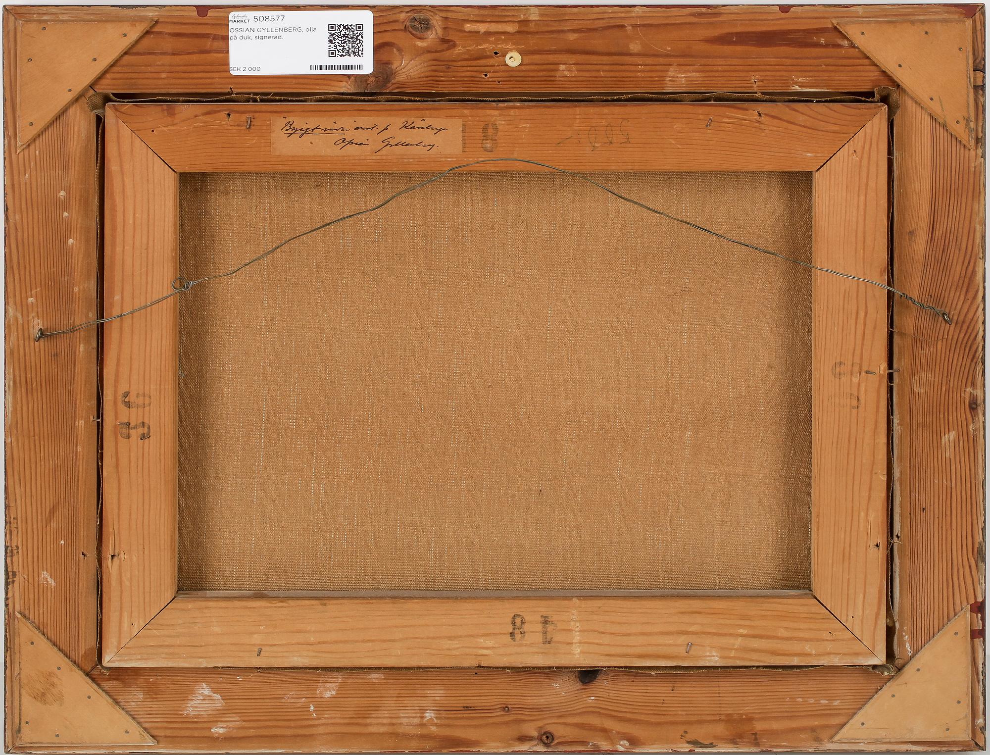 OSSIAN GYLLENBERG, olja på duk, signerad och daterad.