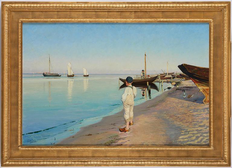 Gustaf Theodor Wallén, Waiting for father, Vitemölle.