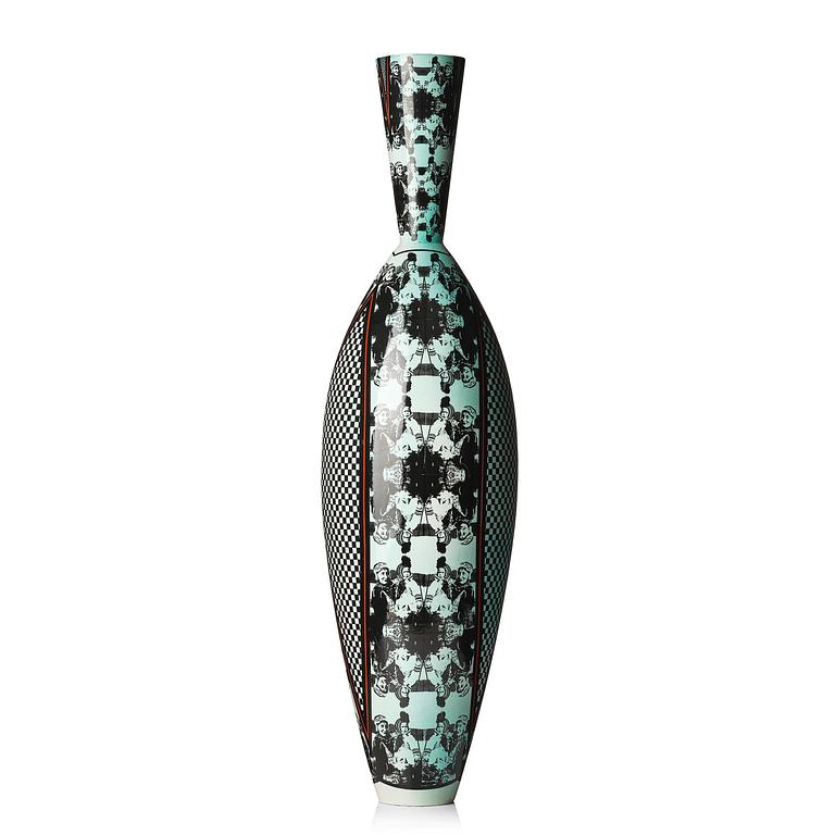 Åsa Lindström, a unique ceramic floor vase, Rörstrand, 1991.