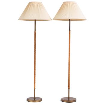 Harald Notini, possibly, a pair of floor lamps, model '15750', Arvid Böhlmarks Lampfabrik, Sweden, 1950-60s.