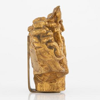 Stig Blomberg, wall sculpture in gilded bronze.