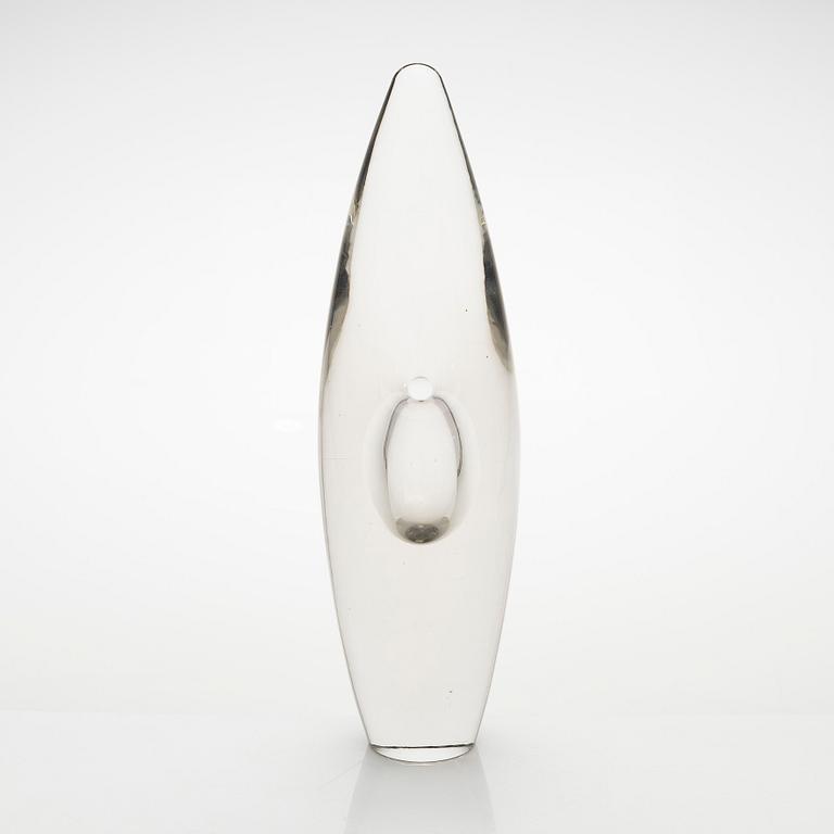 Timo Sarpaneva, lasiveistos, veistos, "Orkidea", signeerattu Timo Sarpaneva 3568.