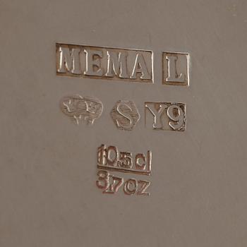 PARTI SILVER, 11 delar, bland annat GAB och Georg Jensen, 1900-tal. Total vikt ca 445 gram.