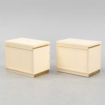 Jean-Claude Mahey, a pair of bedside tables/chests of drawers, 1970's.