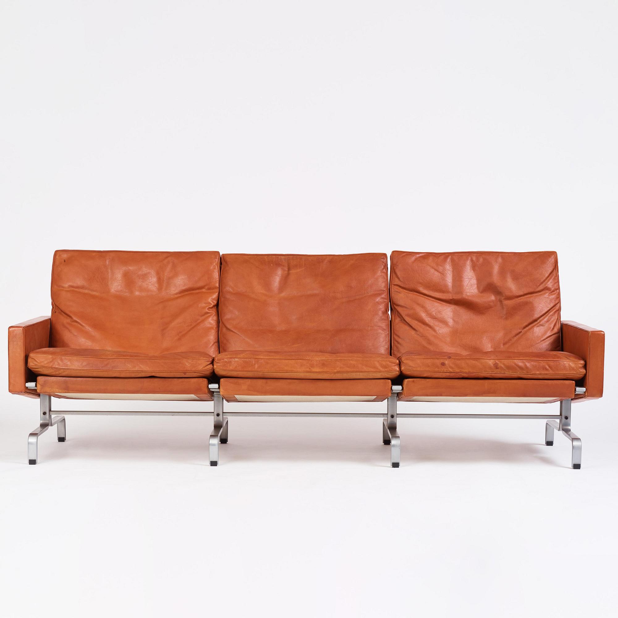 Poul Kjaerholm, a "PK31-3" sofa, E. Kold Christensen, Danmark.
