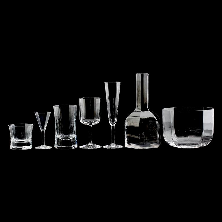 GLASSERVIS, 30 delar, "Oktav", Bertil Vallien, Kosta Boda.
