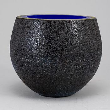 MONICA BACKSTRÖM, glass vase, Kosta Boda, signed.