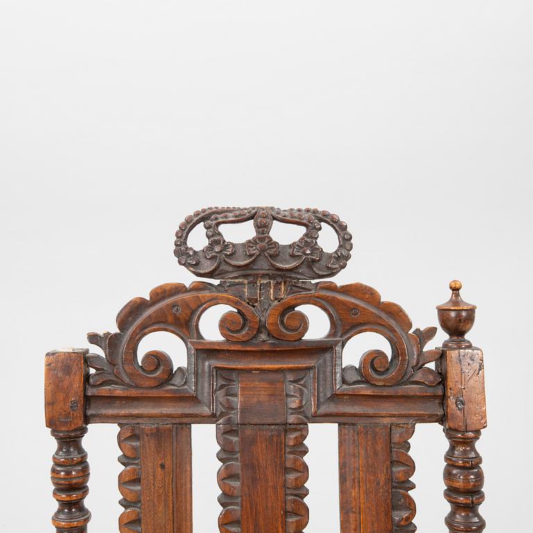 Armchair late Baroque 18th century.