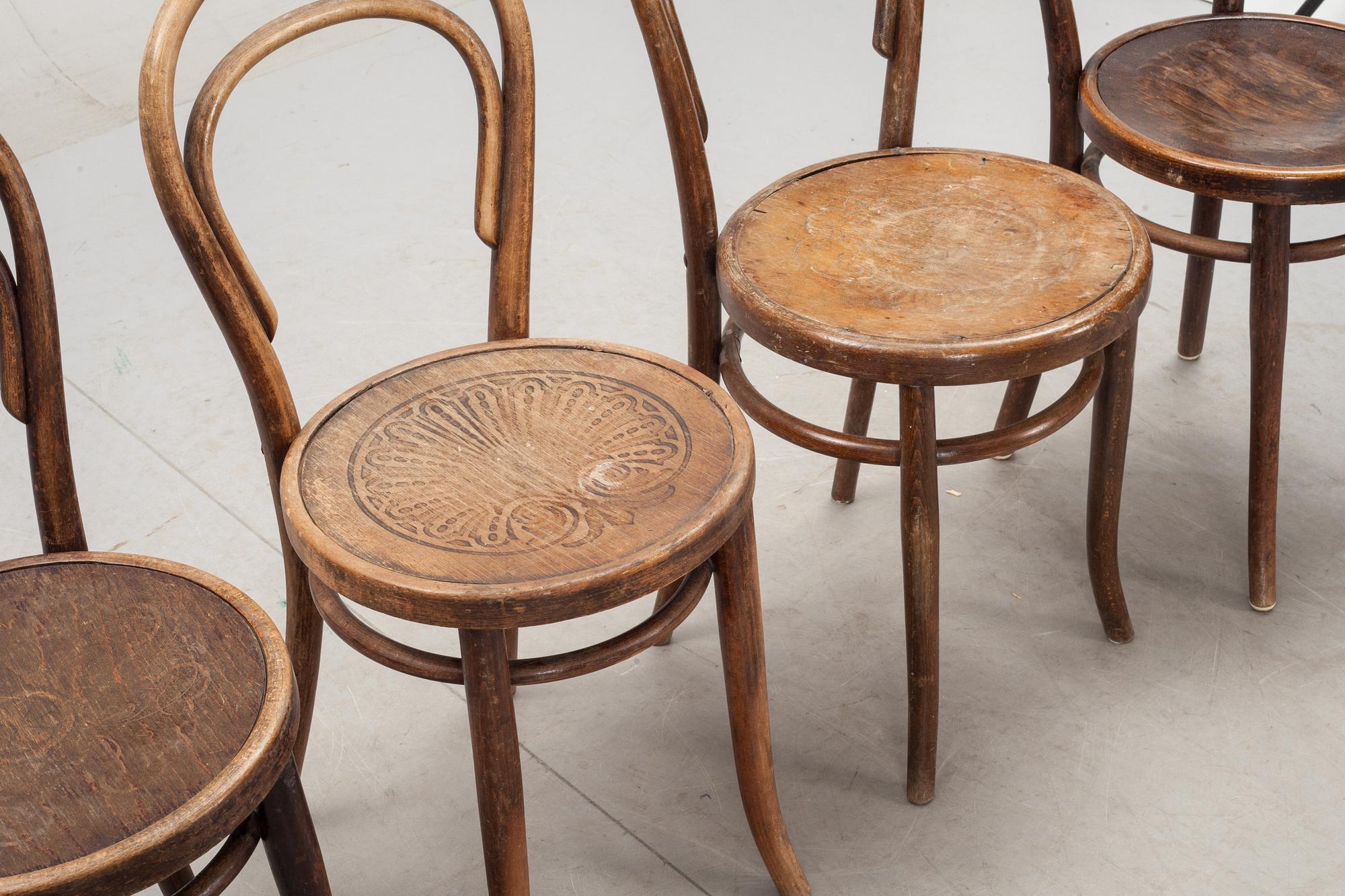 STOLAR, 4 st snarlika, bl a Thonet, 1900-talets början.