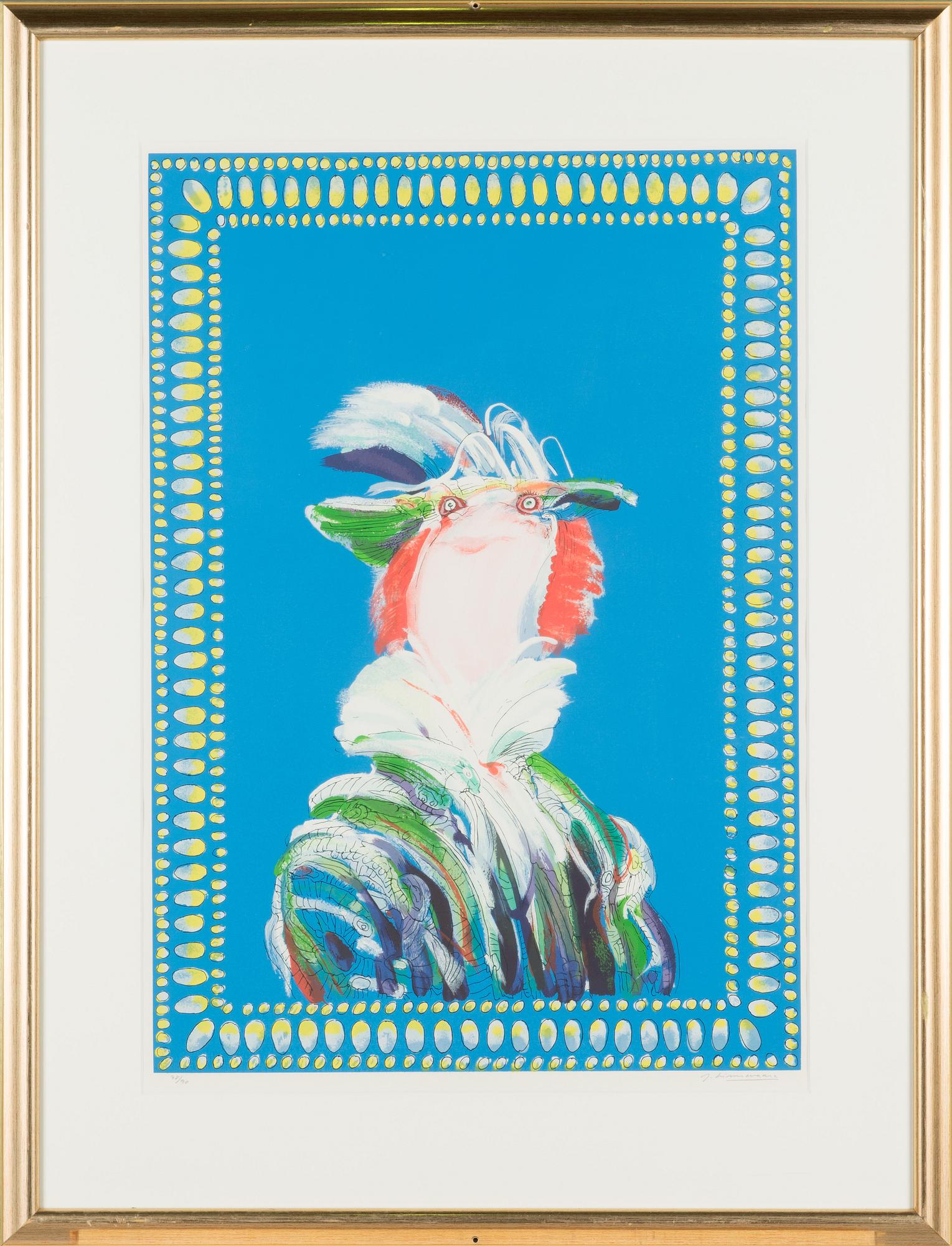 Juhani Linnovaara, serigrafi, signerad och numrerad 78/90.