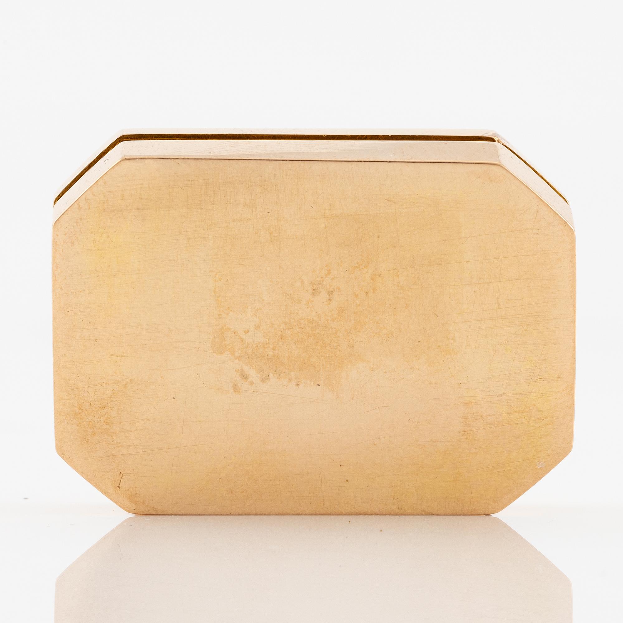 A Swedish 18K gold vinaigrette/scent box, mark of Johan Daniel Blomsterwall, (active 1810-1841 (1843)) Gothenburg.