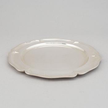 Undertallrikar, 24 st, silver 925/1000. Mexico 1900-tal. Rokoko-stil.