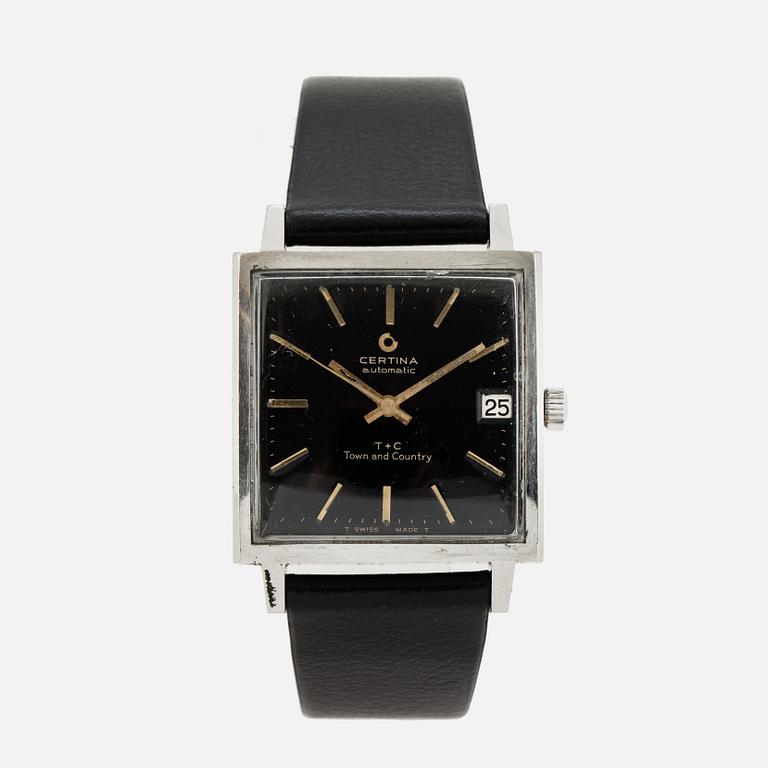CERTINA, T+C, Town and Country, wristwatch, 30,5 x 30,5 (40,5) mm,