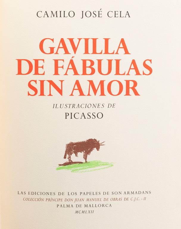 BOK, "Gavilla de fabulas sin amor" Camilo Jose Cela, Illustrerad av Picasso.