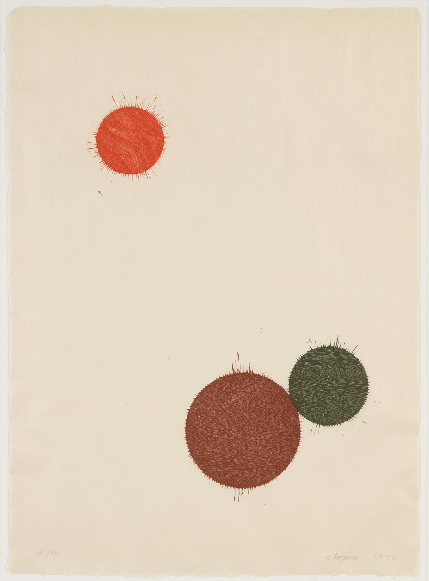 Joel Shapiro, woodcit in colours, 1990, signed 18/40.