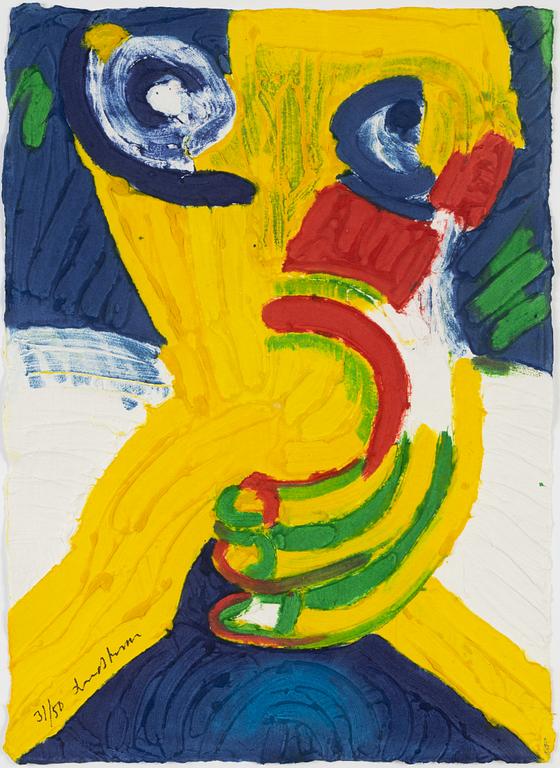 Bengt Lindström, carborundum etching, signed 31750.