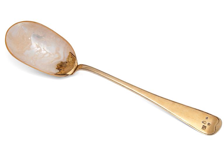 A SERVING SPOON.