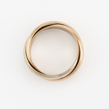 Cartier, ring, "Trinity", 18K guld i tre färger.