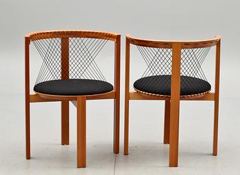 STOLAR, 6 st, "String chair", Niels Jörgen Haugesen, Tranekaer Furniture.