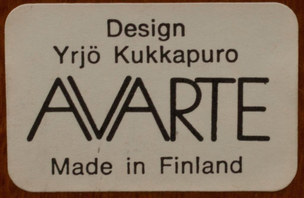 STOLAR, 6 st, "Plaano", Yrjö Kukkapuro, Avarte, Finland 1974.