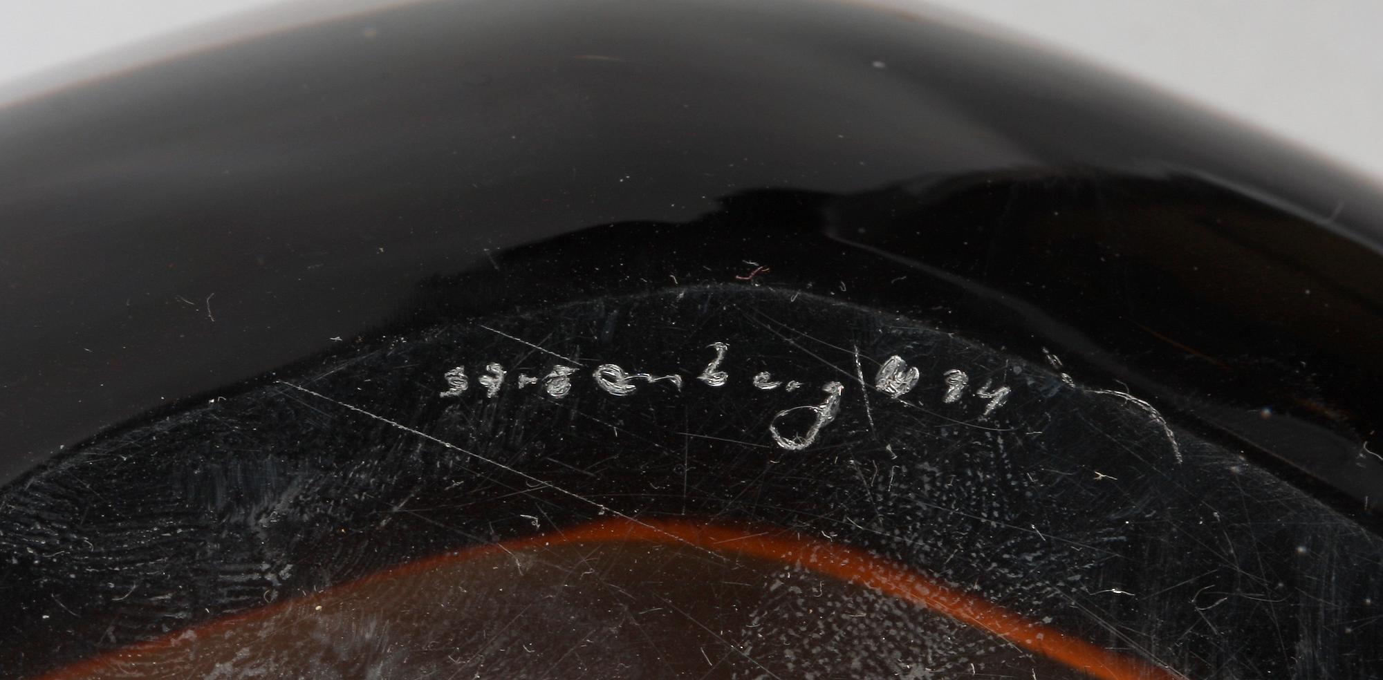 VAS samt SKÅL, glas. Märkt Strömberg.