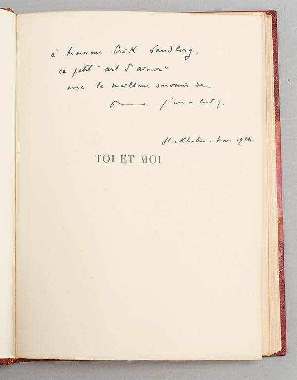 BOOK, Inscribed by Zola.