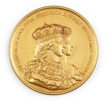 952. A Swedish 18th cenrury gold medal, engraved by Carl Enhörning in Norrköping.