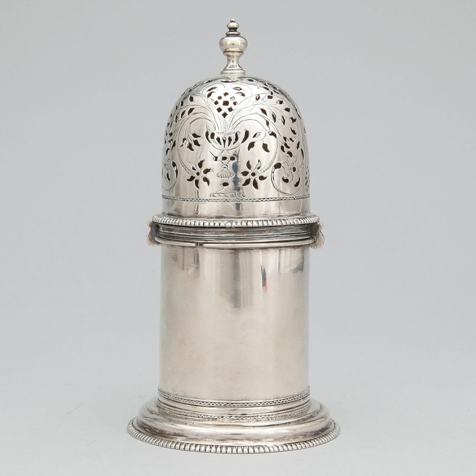A Swedish sugar-caster, marks of Abraham Wirgman, Göteborg 1711.