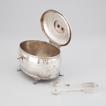 Johan Petter Grönvall, sockerskrin, silver, Stockholm 1820. Karl Johan.