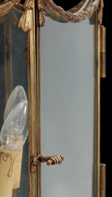 TAKLYKTA, mässing och glas, Louis XVI-stil, 1800/1900-tal. H 82.