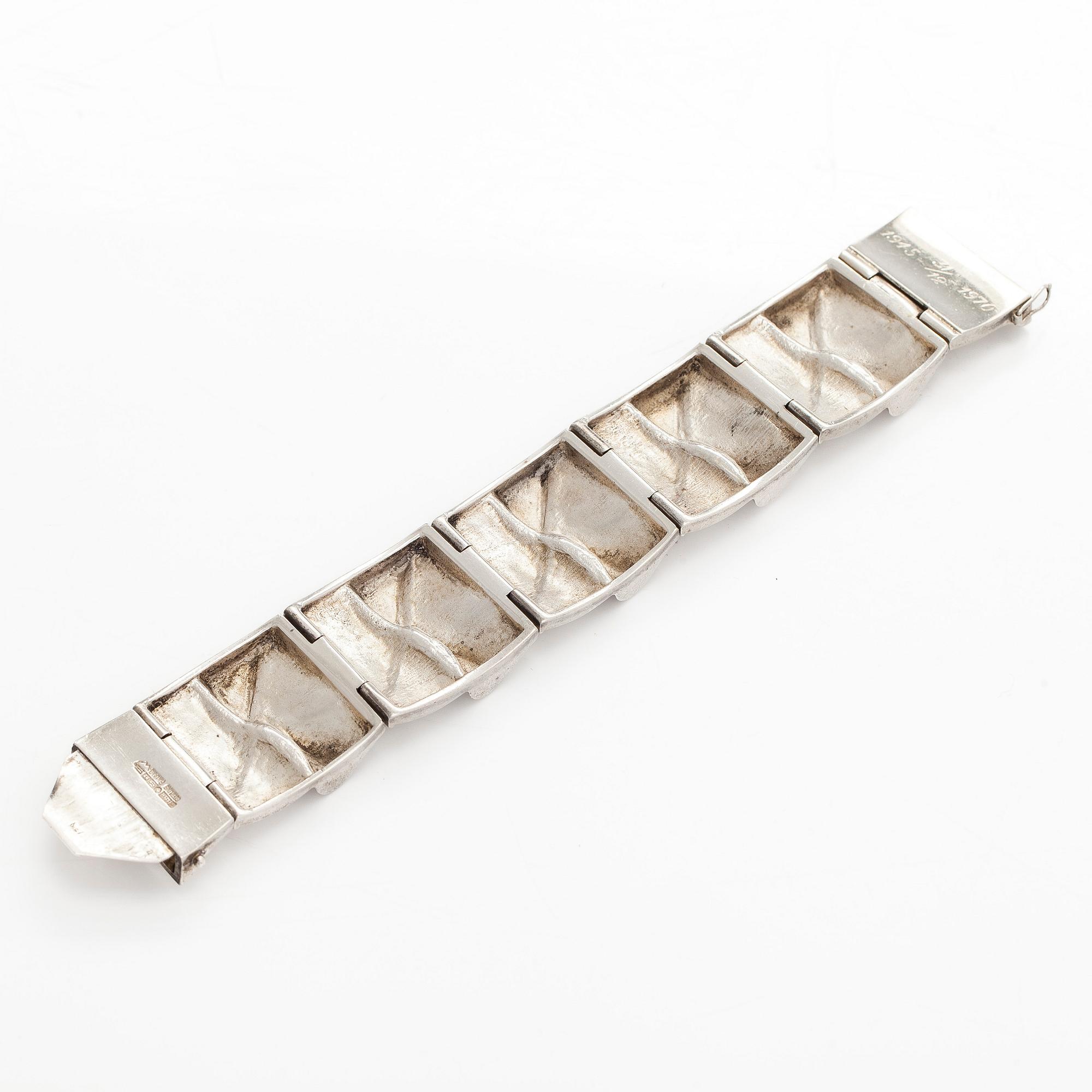 Björn Weckström, armband, "Månbro", sterlingsilver. Lapponia 1970.