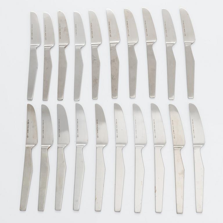 Bertel Gardberg, a 40-piece set of 'Finnlines' steel cutlery for Hackman. 1957-74.