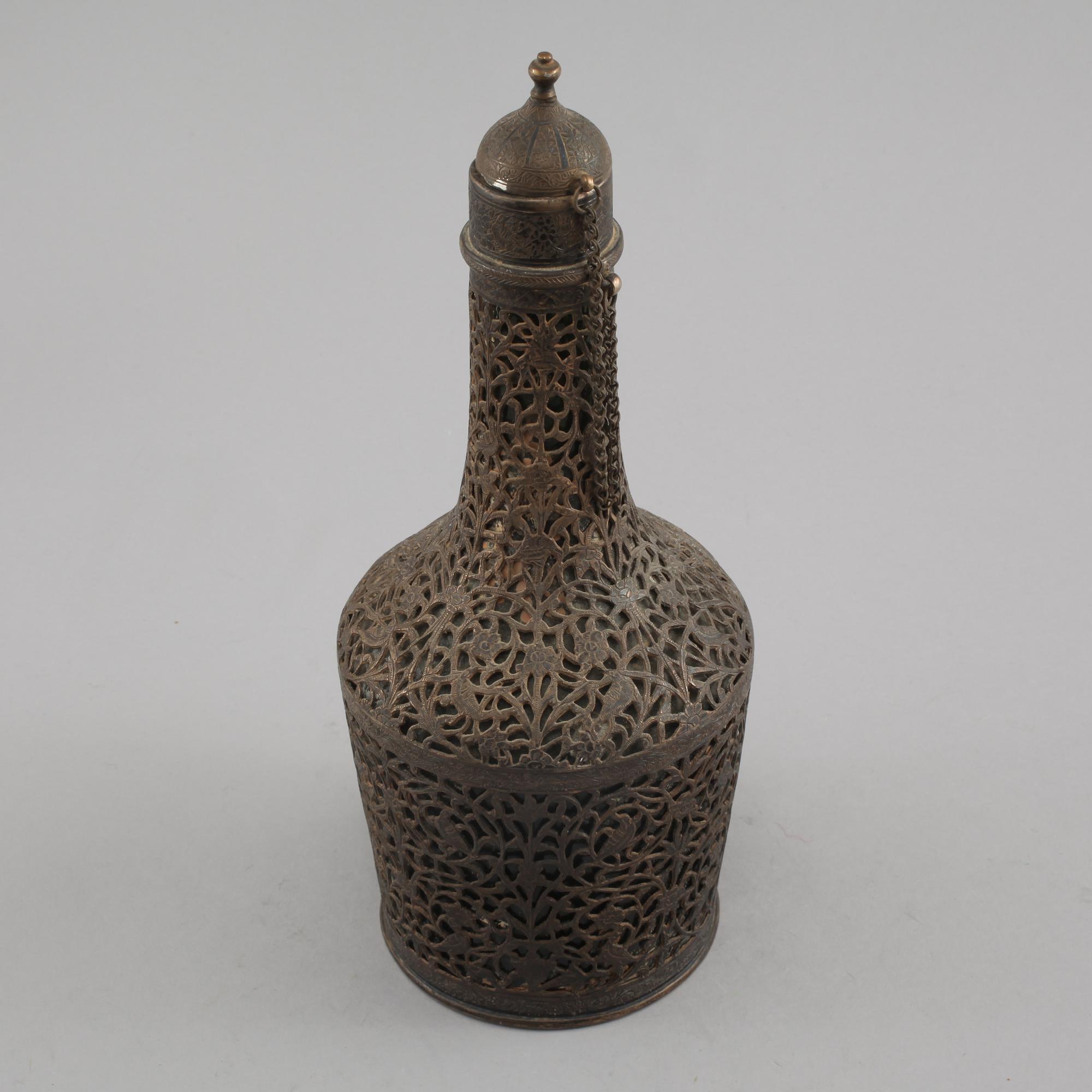 FLASKA, silver, orientalisk, 1900-tal.