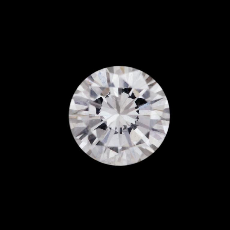 A loose brilliant cut diamond, 0.30 cts.