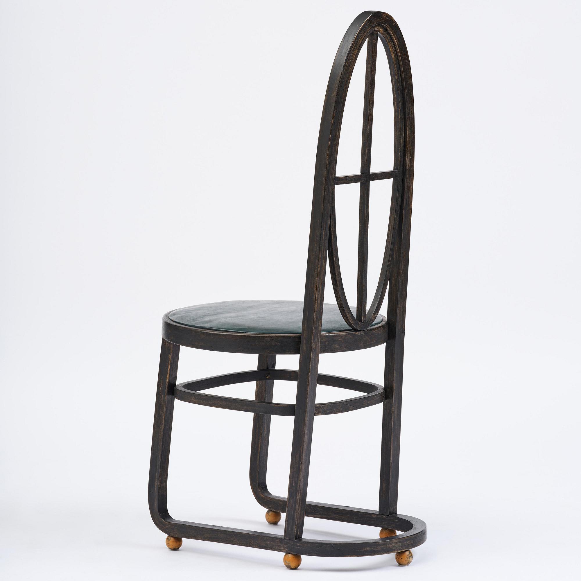 Carl Bergsten, stol, Gemla Leksaksfabrik, Diö, för Konst- och industriutställningen, Norrköping, 1906.