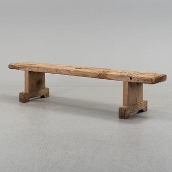 A 18th-/19th century pinewood bench.