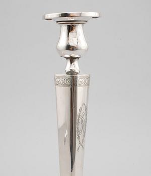 LJUSSTAKAR, ett par, sterlingsilver, 1900-talets andra hälft,