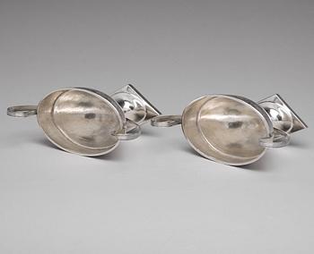 A pair of Baltic sugar-bowls and spoons, mark of Johann Gottfried Möring, Reval (1790-1818 (1820)).