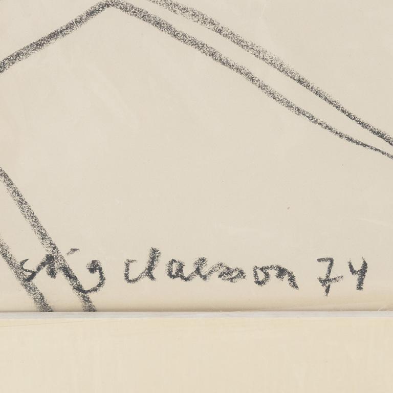 Stig Claesson, pastel, signerad and dated -74.