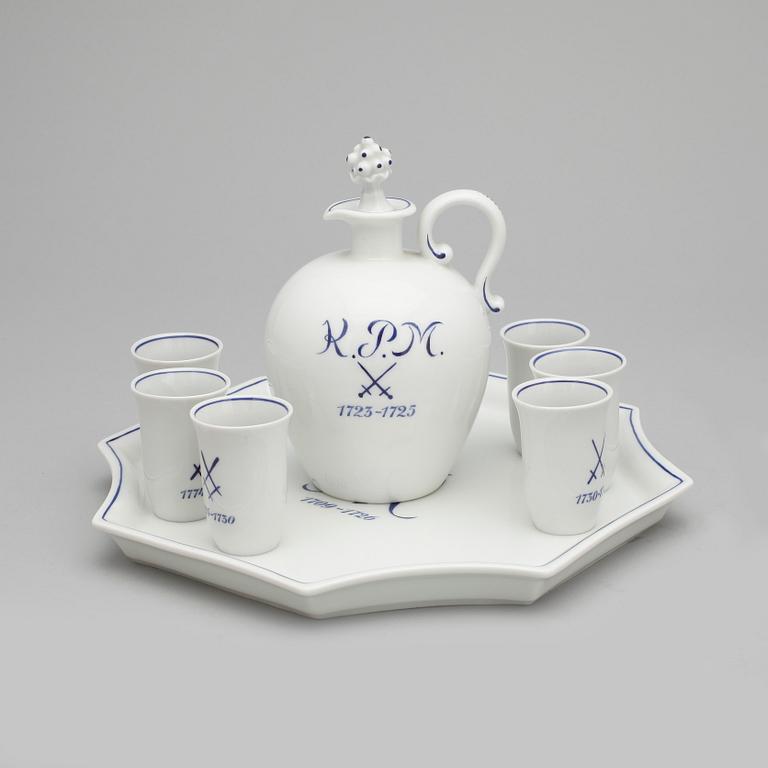 PARTI PORSLIN, 9 delar, Meissen, 1900-talets mitt / andra hälft.