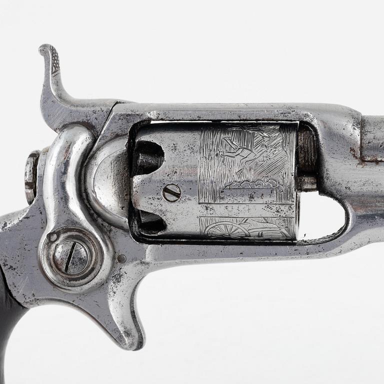A cased Colt 1855 Sidehammer 'Root', No 11808 manufactured 1856.