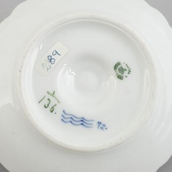 Three 'Blue Fluted' / 'Musselmalet' porcelain matchbox stands, Royal Copenhagen, models 136, 546, 2044, 1898-1923.