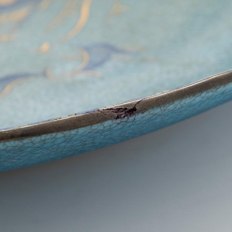 Greta-Lisa Jäderholm-Snellman, keramikfat, signerad GLJ Arabia, 1930-tal.