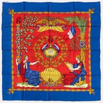 Hermès, scarf, "1789 Liberty Equality Fraternity".