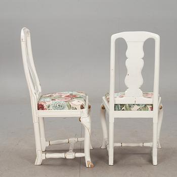 STOLAR, ett par, senbarockstil, 1800-talets första hälft.