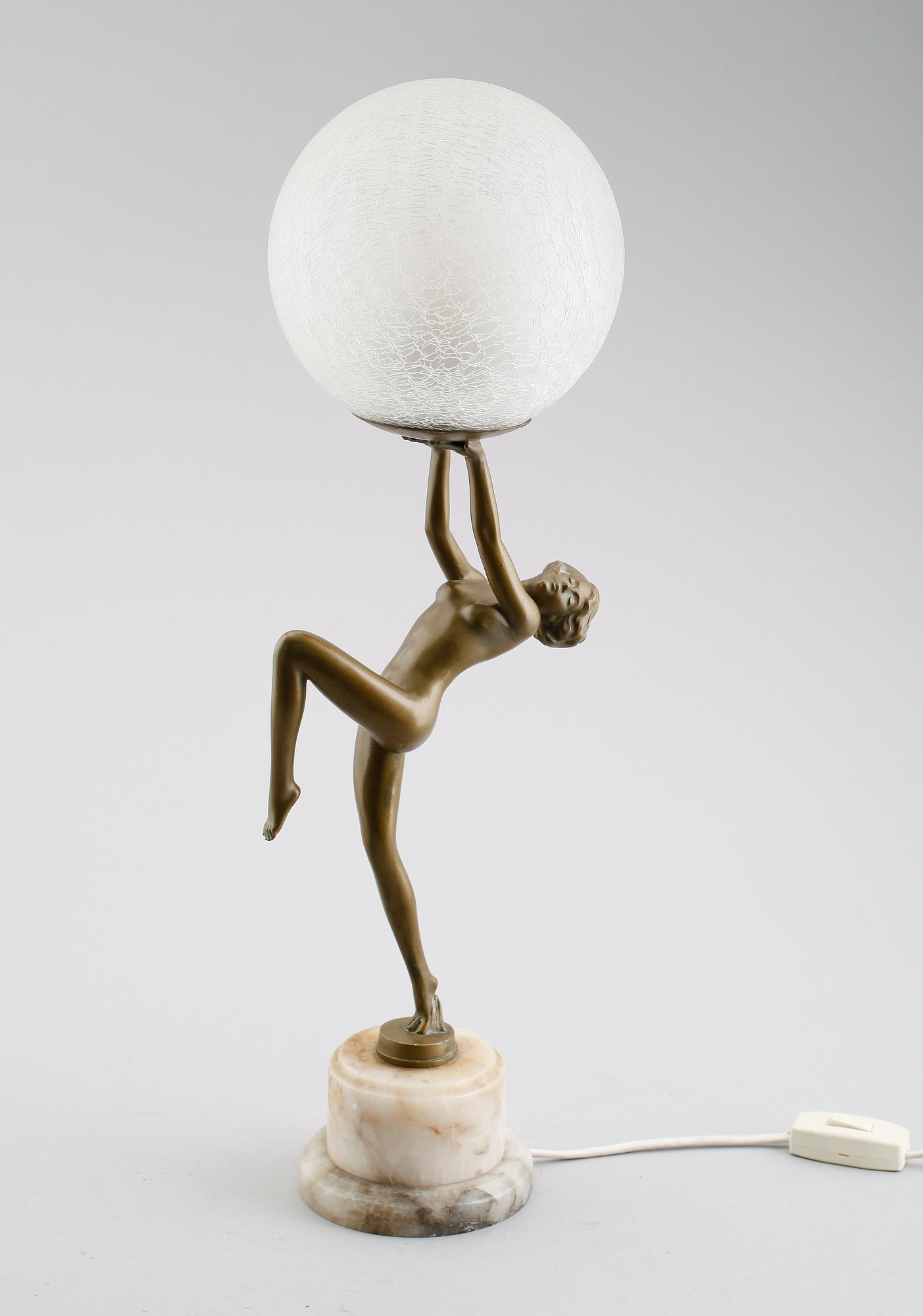 BORDSLAMPA, art déco, 1900-talets första hälft.