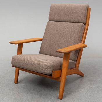 HANS J WEGNER, an oak 'GE-290' easy chair from Getama, Denmark.
