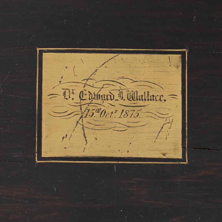 A Victorian writing slope, 1870's.