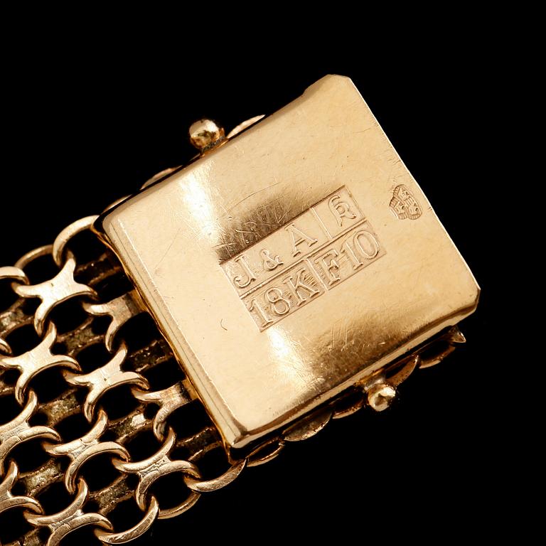 ARMBAND, 18 k guld, X-länk, vikt ca 23 g.