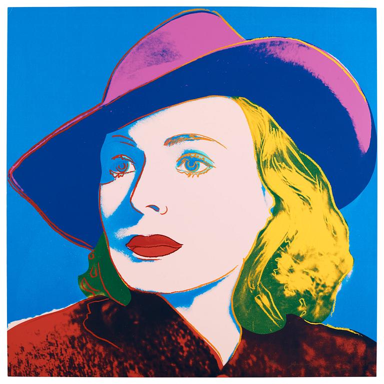 Andy Warhol, "Three portraits of Ingrid Bergman by Andy Warhol".
